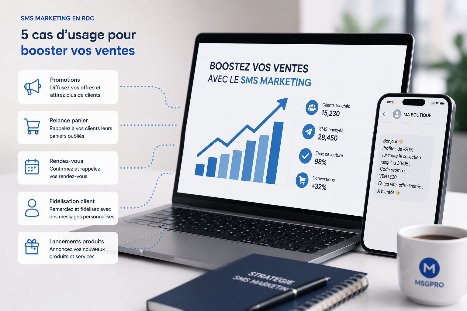 SMS marketing en RDC : 5 cas usage qui boostent vos ventes